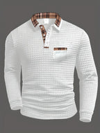 Torsten | Men's Polo Shirt with Check Pattern, Classic Check Polo Shirt | Bella Blue | Dark Blue