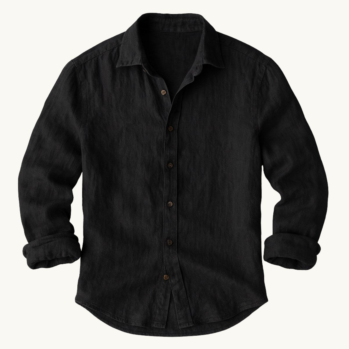 Trevor | Men's Long Sleeve Linen Shirt, Vintage Tailored Shirt | Bella Blue