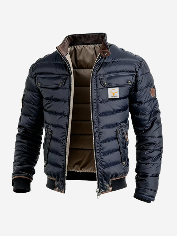 Trevor | Men's Quilted Jacket with Relaxed Fit, Lightweight Autumn Jacket | Bella Blue | Navy Blue