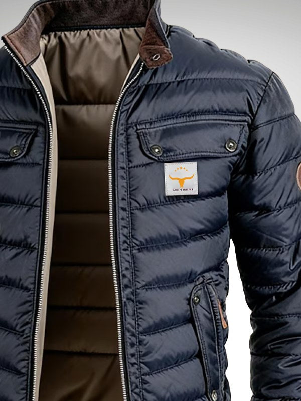 Trevor | Men's Quilted Jacket with Relaxed Fit, Lightweight Autumn Jacket | Bella Blue