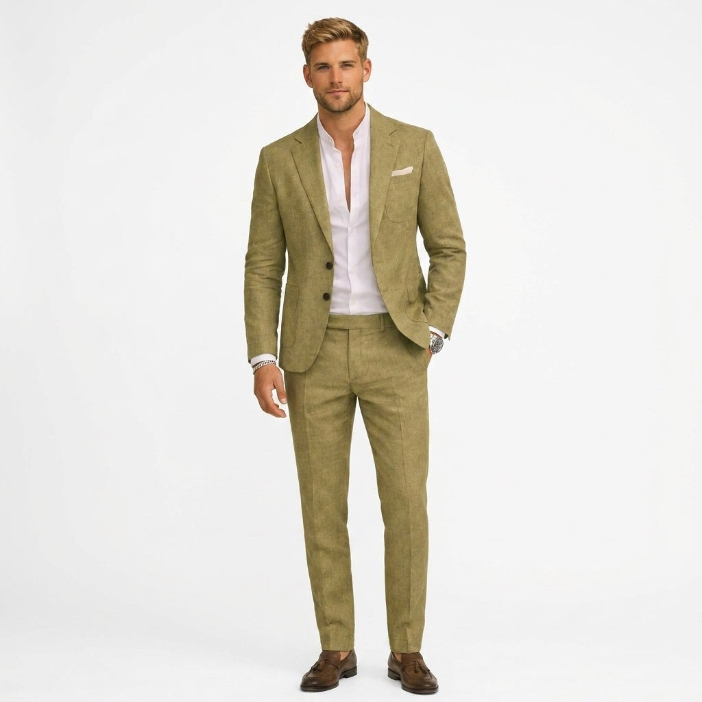 Trevor | Men's Slim-Fit Suit, Tailored Two-Piece Suit | Bella Blue