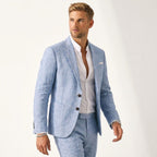 Trevor | Men's Slim-Fit Suit, Tailored Two-Piece Suit | Bella Blue