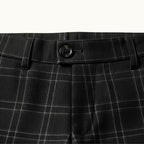 Tristan | Men's Checked Slim Fit Trousers, Smart Casual Trousers | Bella Blue