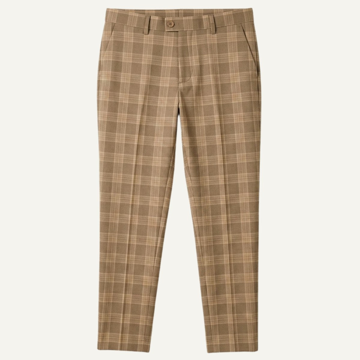 Tristan | Men's Checked Slim Fit Trousers, Smart Casual Trousers | Bella Blue