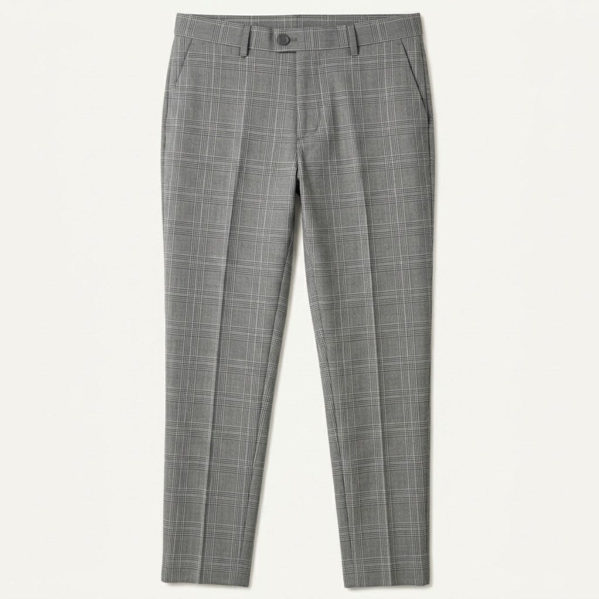 Tristan | Men's Checked Slim Fit Trousers, Smart Casual Trousers | Bella Blue