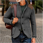 Tristan | Men's Knitted Cardigan, Warm Layering Cardigan | Bella Blue