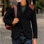 Tristan | Men's Knitted Cardigan, Warm Layering Cardigan | Bella Blue