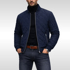 Tristan | Men's Quilted Jacket, Lightweight Autumn Coat | Bella Blue | Dark Blue