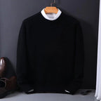 Tyler | Men's Cashmere-Blend Crew Neck Jumper, Classic Knitted Jumper | Bella Blue