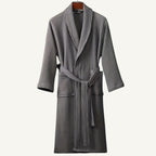 Tyler | Men's Cotton Waffle Lightweight Bathrobe, Spa Robe with Belt | Bella Blue