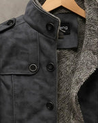 Tyler | Men's Fleece-Lined Coat, Warm Autumn Coat | Bella Blue | Brown