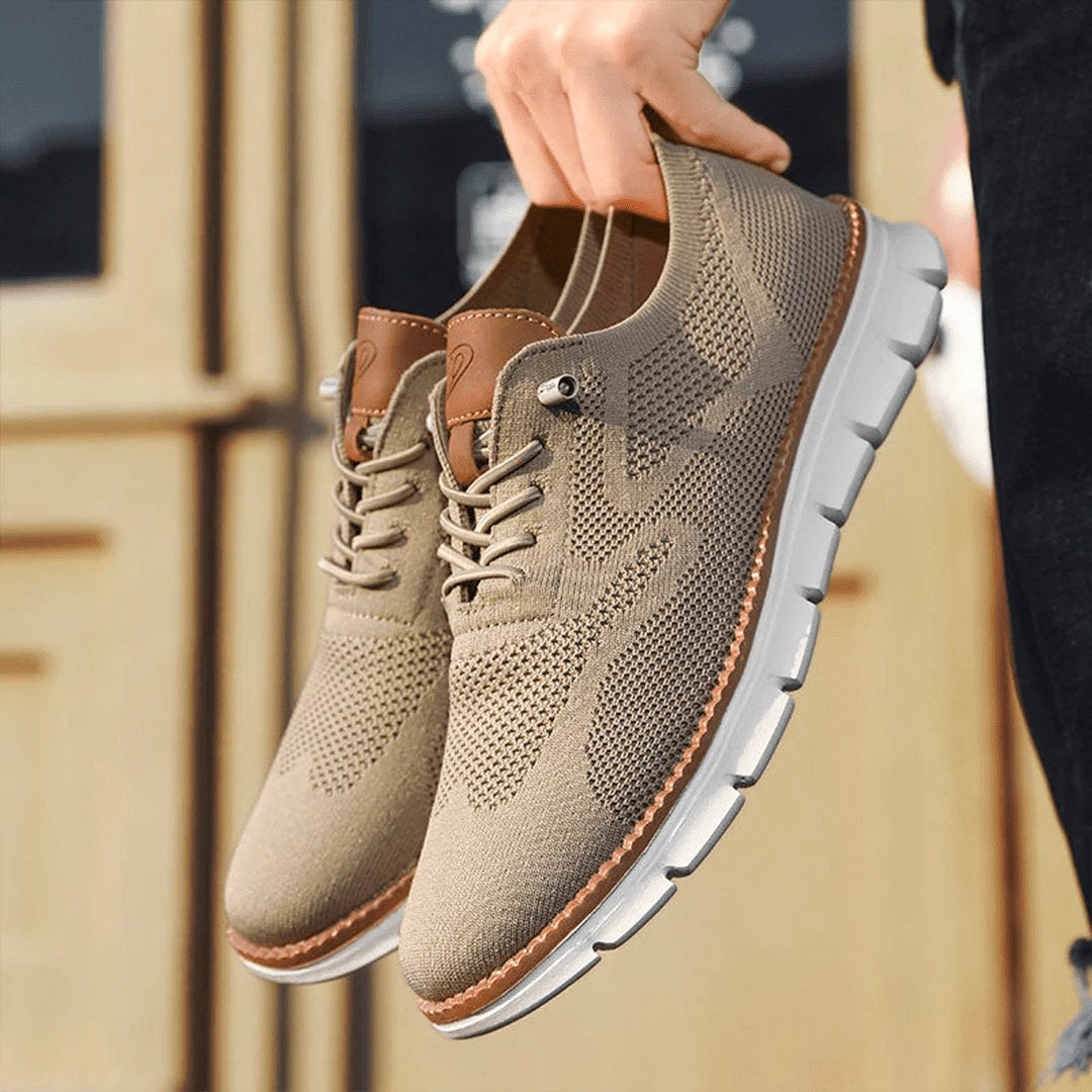 Ulrich | Men's Breathable Everyday Shoes, Comfort Shoes for Daily Use | Bella Blue | Caramel