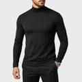 Uwe | Men's Turtleneck Jumper with Slim Fit, Elegant Autumn Jumper | Bella Blue | Black