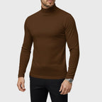 Uwe | Men's Turtleneck Jumper with Slim Fit, Elegant Autumn Jumper | Bella Blue | Black