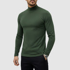 Uwe | Men's Turtleneck Jumper with Slim Fit, Elegant Autumn Jumper | Bella Blue | Black