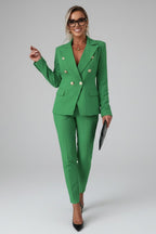 Valerie | Women's Tailored Blazer Suit, High-Waisted Trouser Suit | Bella Blue