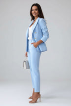 Valerie | Women's Tailored Blazer Suit, High-Waisted Trouser Suit | Bella Blue | Navy Blue
