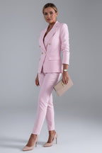 Valerie | Women's Tailored Blazer Suit, High-Waisted Trouser Suit | Bella Blue | Blue