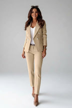 Valerie | Women's Tailored Blazer Suit, High-Waisted Trouser Suit | Bella Blue | Green