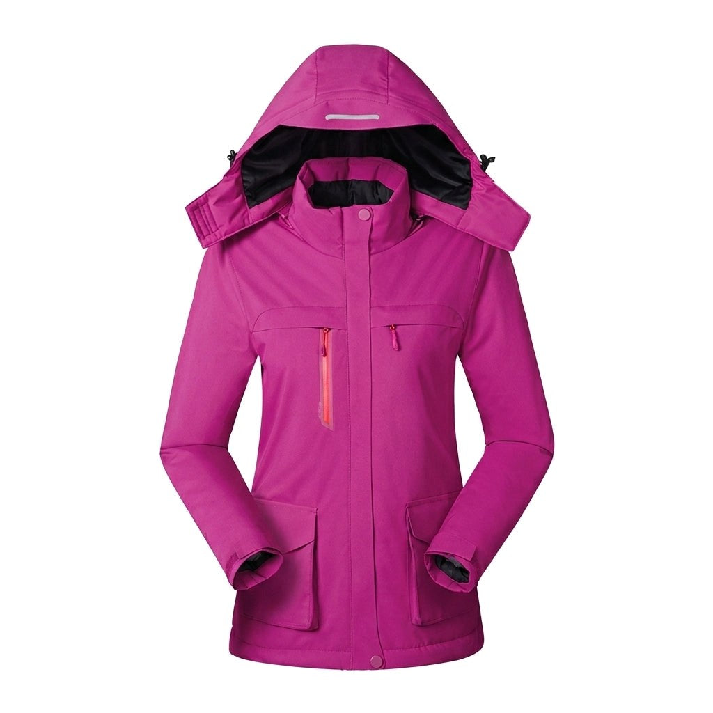 Victoire | Women's Hooded Heated Jacket with USB Power, Adjustable Temperature Jacket | Bella Blue | Pink