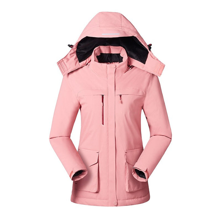 Victoire | Women's Hooded Heated Jacket with USB Power, Adjustable Temperature Jacket | Bella Blue | Black