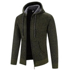 Viktor | Men's Premium Hoodie, Elegant Hooded Sweatshirt | Bella Blue | Brown