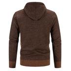 Viktor | Men's Premium Hoodie, Elegant Hooded Sweatshirt | Bella Blue | Brown