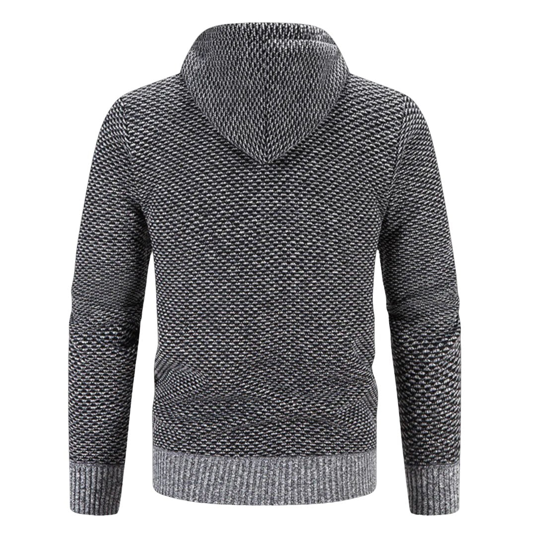 Viktor | Men's Premium Hoodie, Elegant Hooded Sweatshirt | Bella Blue | Brown