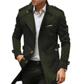 Vincent | Men's Collared Transitional Jacket, Zip and Button Closure Coat | Bella Blue