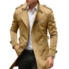Vincent | Men's Collared Transitional Jacket, Zip and Button Closure Coat | Bella Blue
