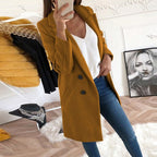Violet | Women's Long Button-Front Coat, Elegant Tailored Coat | Bella Blue