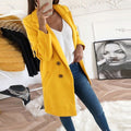 Violet | Women's Long Button-Front Coat, Elegant Tailored Coat | Bella Blue