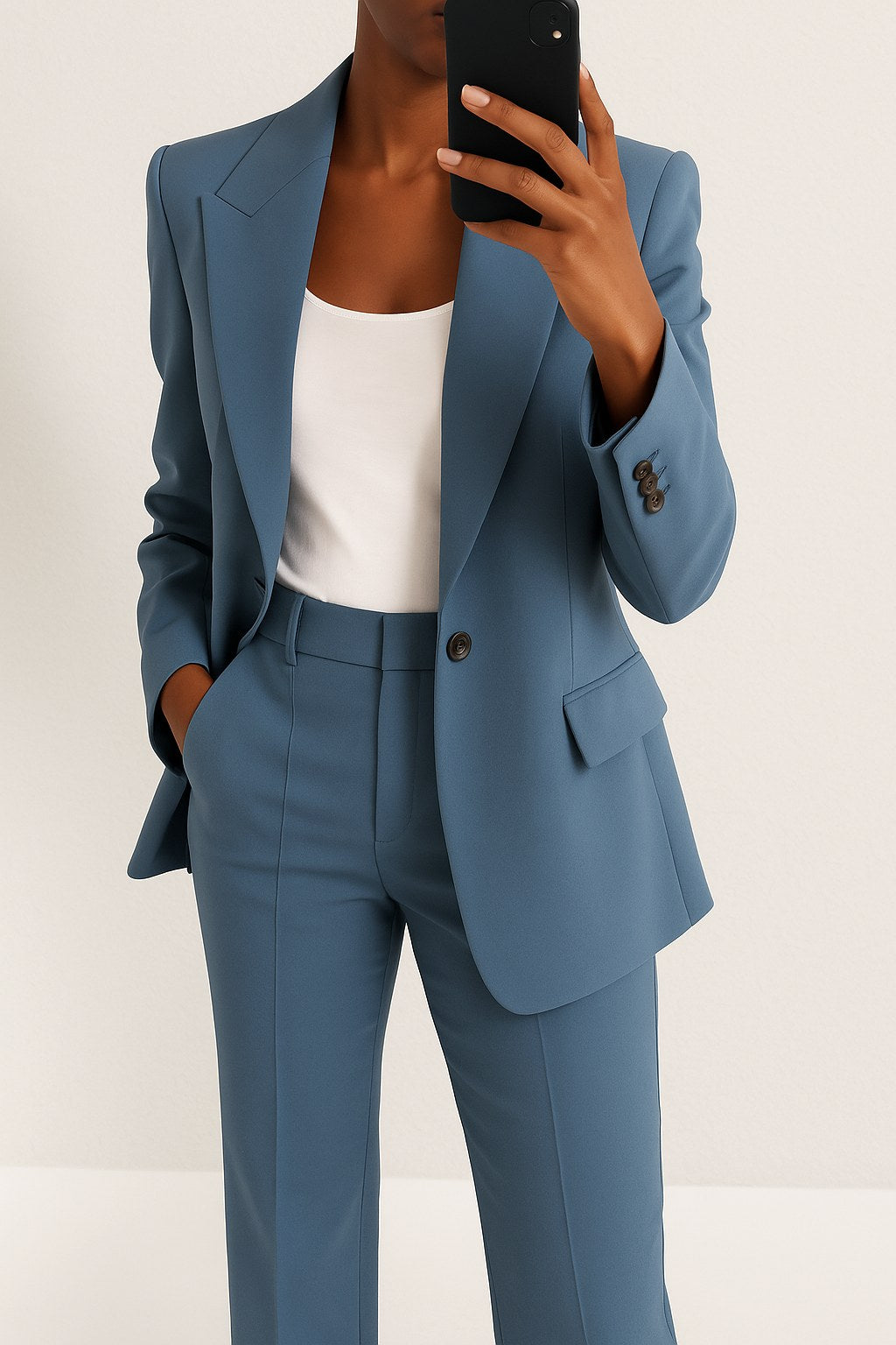 Vivienne | Women's Tailored Blazer and Trouser Set | Bella Blue | Blue