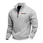 Waldemar | Men's Fleece Jumper, Casual Men's Sweatshirt | Bella Blue | Beige