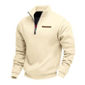 Waldemar | Men's Fleece Jumper, Casual Men's Sweatshirt | Bella Blue | Beige