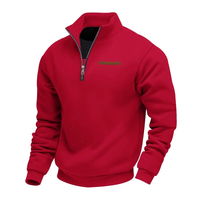 Waldemar | Men's Fleece Jumper, Casual Men's Sweatshirt | Bella Blue | Beige