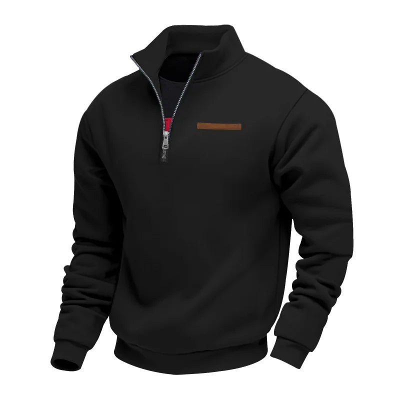 Waldemar | Men's Fleece Jumper, Casual Men's Sweatshirt | Bella Blue | Brown