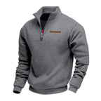Waldemar | Men's Fleece Jumper, Casual Men's Sweatshirt | Bella Blue | Brown