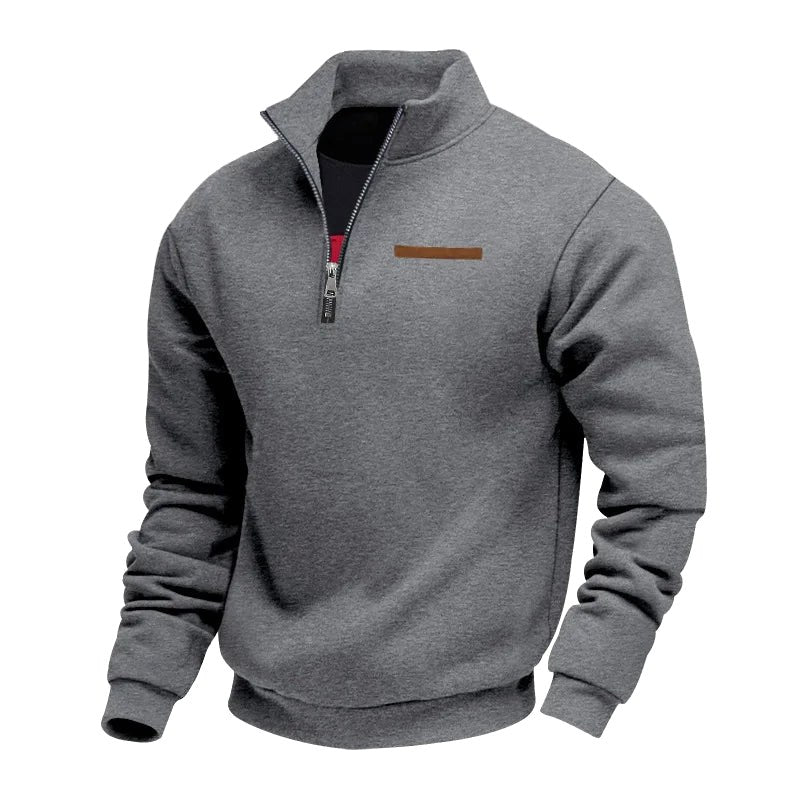 Waldemar | Men's Fleece Jumper, Casual Men's Sweatshirt | Bella Blue | Brown