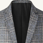 Warren | Men's Checked Lightweight Slim Fit Blazer, Smart Casual Blazer Suit | Bella Blue