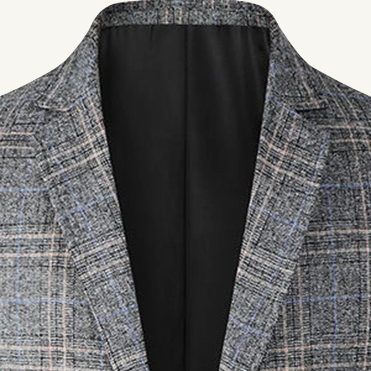Warren | Men's Checked Lightweight Slim Fit Blazer, Smart Casual Blazer Suit | Bella Blue