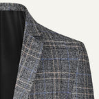 Warren | Men's Checked Lightweight Slim Fit Blazer, Smart Casual Blazer Suit | Bella Blue