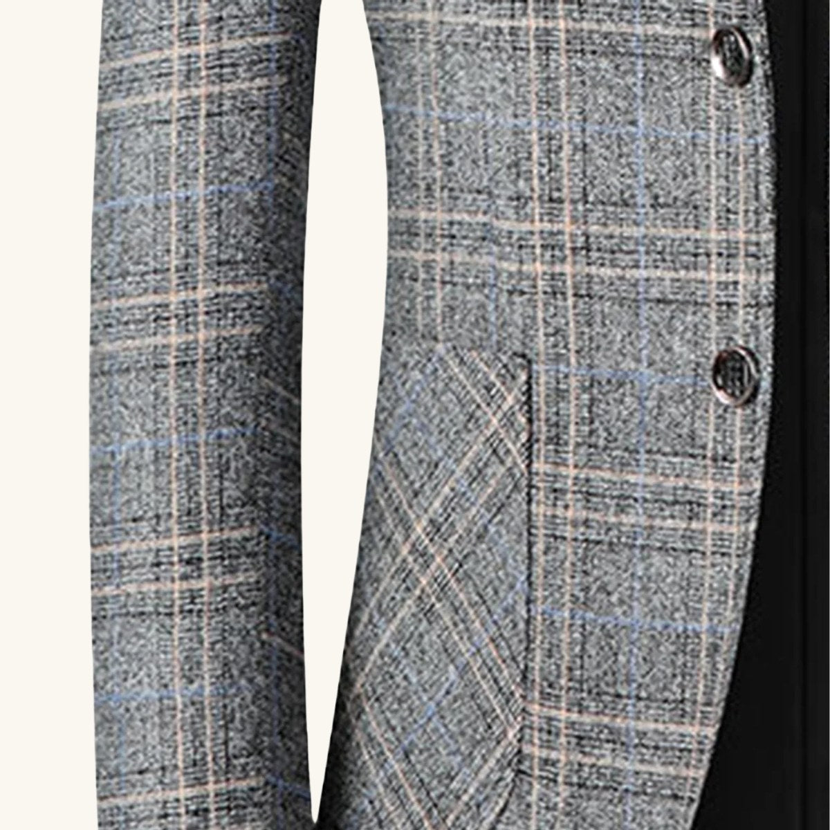 Warren | Men's Checked Lightweight Slim Fit Blazer, Smart Casual Blazer Suit | Bella Blue