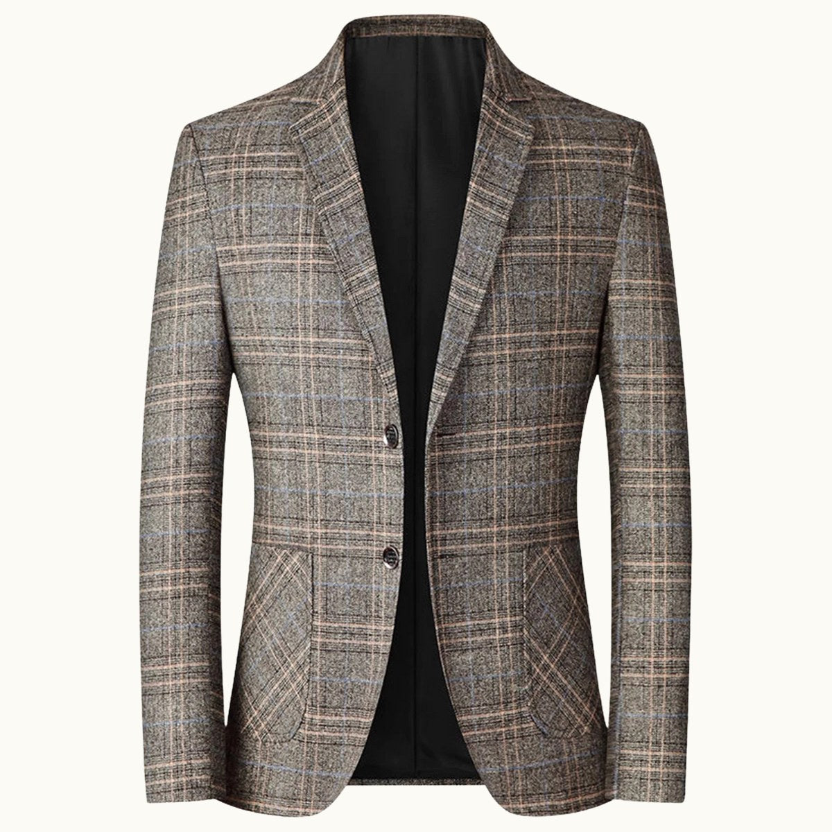 Warren | Men's Checked Lightweight Slim Fit Blazer, Smart Casual Blazer Suit | Bella Blue