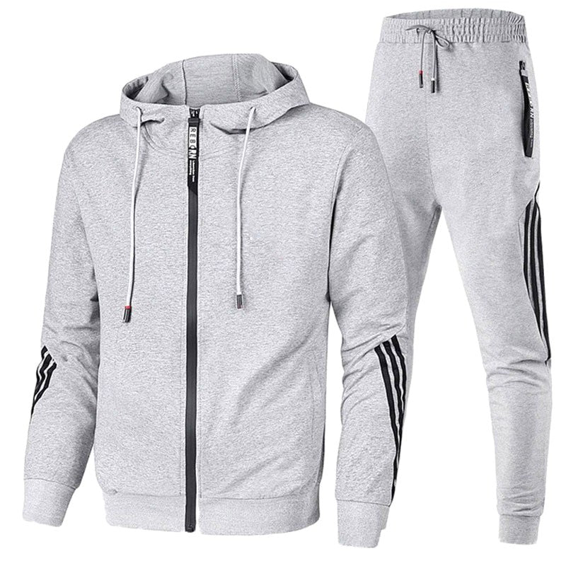 Warren | Men's Relaxed-Fit Tracksuit, Contemporary Two-Piece Set | Bella Blue