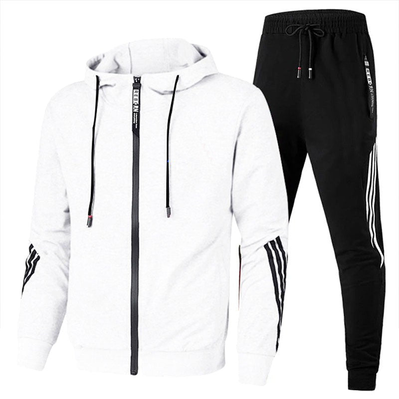 Warren | Men's Relaxed-Fit Tracksuit, Contemporary Two-Piece Set | Bella Blue