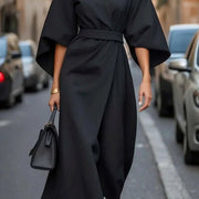 Wendy | Women's Elegant Midi Dress with Lantern Sleeves