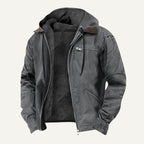 Wesley | Men's Hooded Fleece-Lined Jacket, Warm Winter Coat | Bella Blue