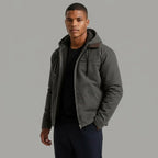 Wesley | Men's Hooded Fleece-Lined Jacket, Warm Winter Coat | Bella Blue