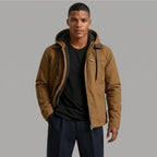 Wesley | Men's Hooded Fleece-Lined Jacket, Warm Winter Coat | Bella Blue